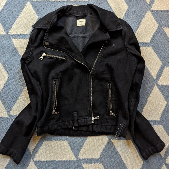 Black Denim GAP Jean Jacket, small - Picture 4 of 5